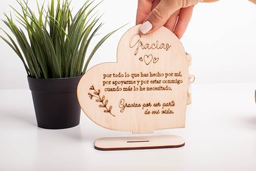 Olesea Tarjeta de Agradecimiento en Madera. Regalos originales para Amigos Especiales, cumpleaños, despedida, hombre mujer