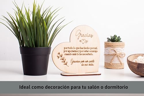 Olesea Tarjeta de Agradecimiento en Madera. Regalos originales para Amigos Especiales, cumpleaños, despedida, hombre mujer